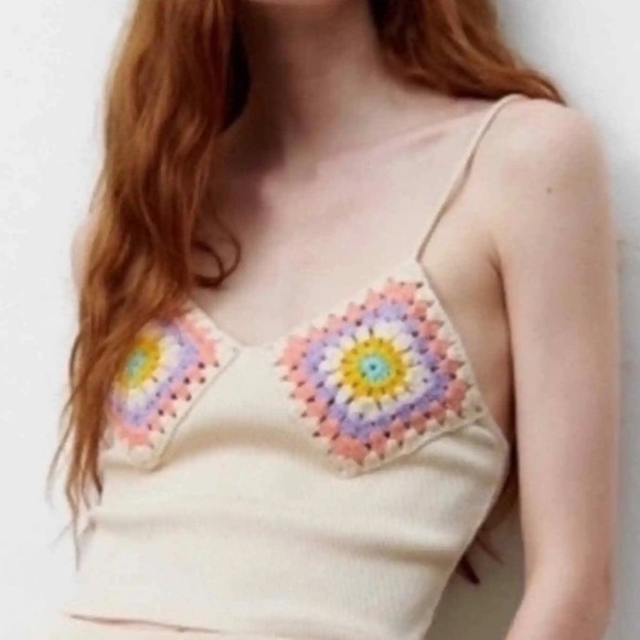 Zara Tops - Zara crochet tank top, size M/L, NWT